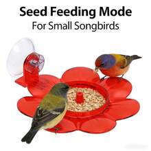 1 Stück 2-in-1 Kolibri-Futterspender mit Saugnapf & Aufhängevorrichtung, Outdoor Garten Vogelfutterspender geeignet für alle Vögel - 1 Stück - Übersicht 2