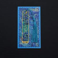 1pc Metal Bookmark With Tassel, Golden Hollow Design, Van Gogh Painting Theme, Reading Accessory Gift Suitable For Book Lovers, Writers, Readers, Students, Teenagers, Men, Women And Adults. This Is The Perfect Gift For Family Or Friends. Back To School Supplies. - Green - View 6