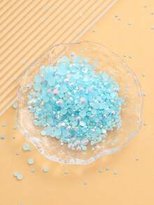 2MM-6MM 混合尺寸 2000顆/包 圓形平底樹脂水鑽果凍糖 AB色亮面亮片 DIY 寶石鑽石，適用於衣物、包包、鞋子、馬克杯、瓶子、保溫杯、手機、DIY配件 - 淺蘭54 - 查看 4