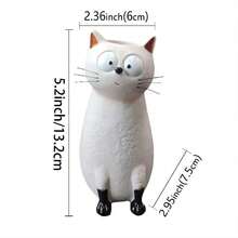 Handmade Creative Quirky Little Cat Vase, Resin Material Cartoon Cat Flower Pot, Desktop Decor, Living Room & Study Atmosphere Enhancer - one-size - View 15