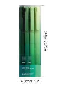 4 piezas Juego de bolígrafos de gel de estilo Morandi, colores degradados 0.5mm ST Bolígrafos de gel de tinta negra para escritura diaria, exámenes, estudiantes de vuelta a la escuela - bolígrafo de gel - Ver 7