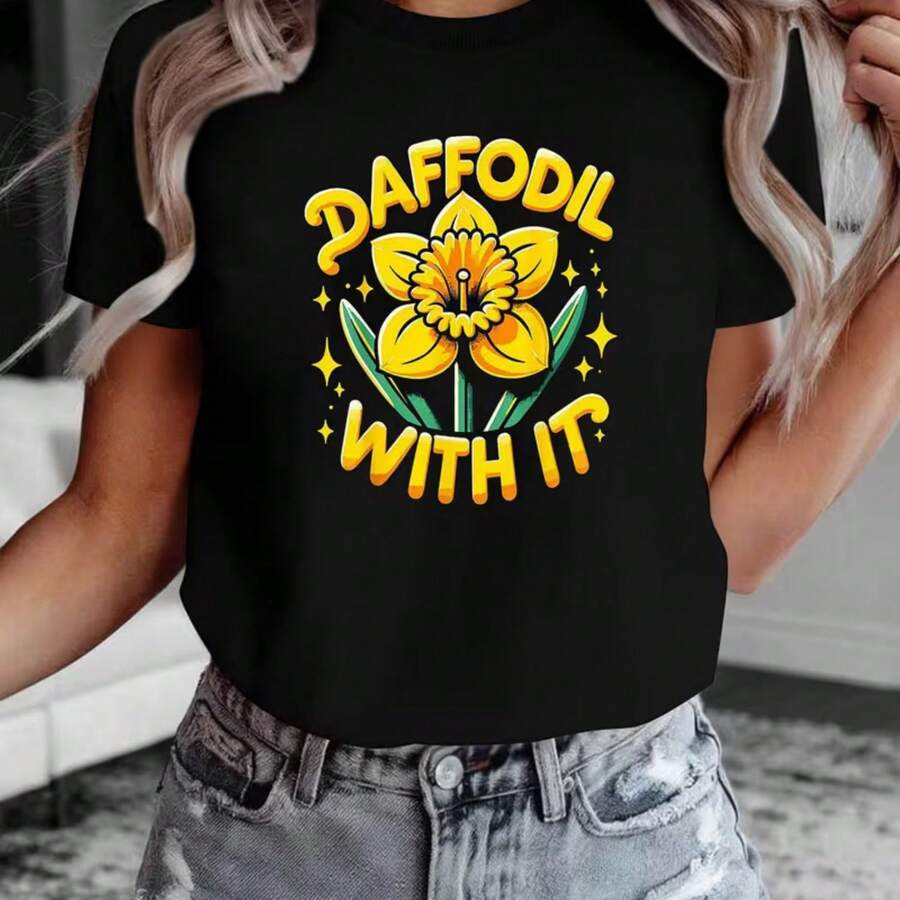 Camiseta impresa para hombres y mujeres - Negro - Ver 1