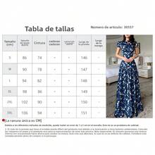 Vestido largo primavera 2026, holgado con estampado floral, estilo elegante y moderno - Blanco - Ver 5