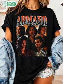 Armand The Russian Bootleg T-Shirt, Assad Zaman Bootleg T-Shirt, Retro Vampire Movie T-Shirt, Halloween Vampire T-Shirt, Vintage Style Bootleg T-Shirt - Black - View 6