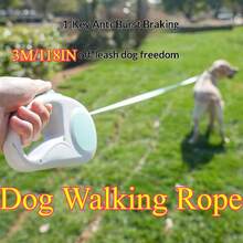 3 Meter Retractable Pet Leash For Small Dogs Cross-Border Specialty Dog Walking Leash Small Dog Rope Leash(3 Meter No Light) - Multicolor - View 1