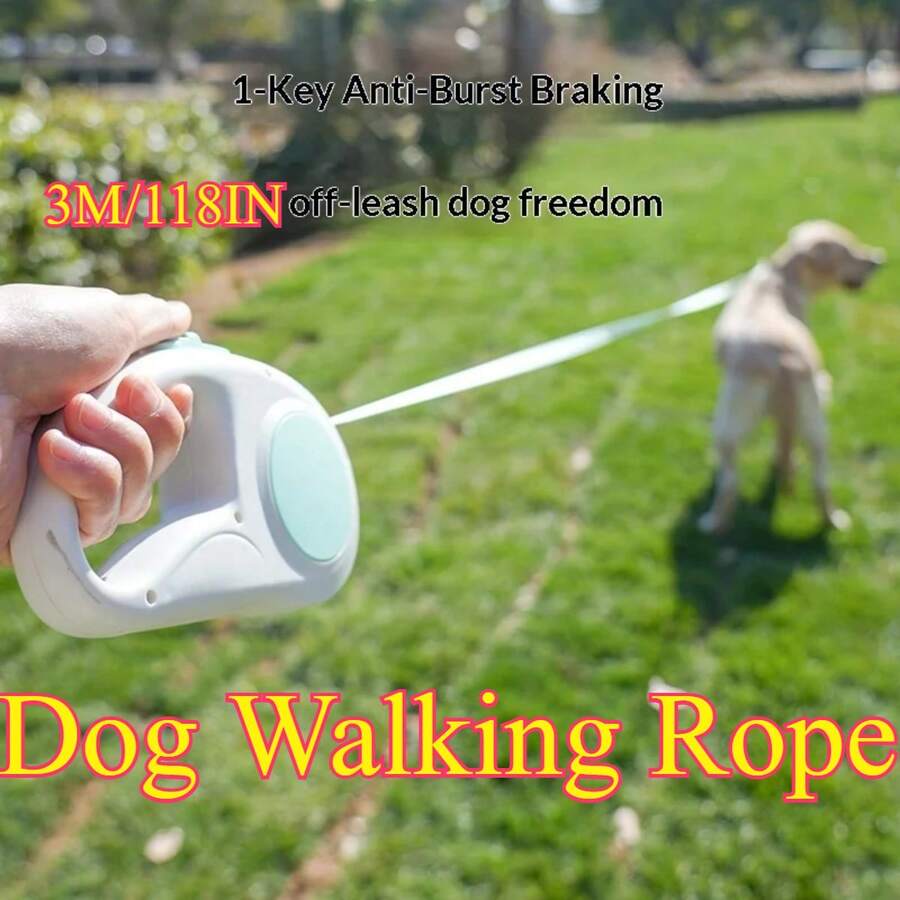 3 Meter Retractable Pet Leash For Small Dogs Cross-Border Specialty Dog Walking Leash Small Dog Rope Leash(3 Meter No Light) - Multicolor - View 1
