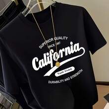 Camiseta de Mujer Manga Corta Cuello Redondo - Estampado de Círculos Estilo Japonés y Coreano, Tejido Suave y Cómodo, Ajuste Holgado, Look Versátil y Elegante, Nueva Moda Primavera Verano 2026, Talla Grande - Negro - Ver 2