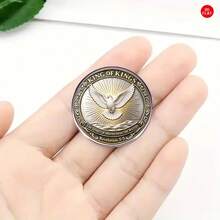 Ghim cài áo phẳng 2D bằng thép không gỉ, ghim cài hình chim bồ câu biểu tượng Chúa Thánh Thần, quà tặng tôn giáo, unisex, quà lưu niệm sự kiện nhà thờ, câu Kinh Thánh Khải Huyền 5:5, mạ vàng/bạc, phụ kiện thời trang, ghim cài áo sưu tầm. - A - Xem 2
