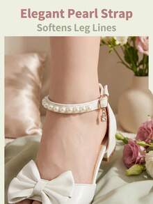 1 Pair 2026 New Girls' Sandals, Open Toe Design, Sweet Princess Style, Suitable For Daily/Formal Occasions/Outdoor Use - White - View 5