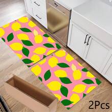 1 件柠檬印花吸水垫/晾干垫，适用于咖啡机、餐具 - 吸水性强的聚酯纤维桌面保护垫，带橡胶防滑垫，可用于厨房台面装饰、家庭酒吧和餐桌。 - 彩色 - 查看 10