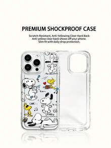史努比手机壳轻巧防滑，防摔，适用于卡通动漫手机，包括 iPhone 17、17 Air、17 Pro、17 Pro Max、11、12、13、15、16 Pro、16 Pro Max、14 Plus、15 Plus、16 Plus、15 Pro、16 Pro Max XR。节日送礼佳品，手机壳礼盒包装。 - 無色 - 查看 2