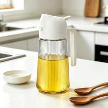 Chai xịt dầu bằng thủy tinh đa năng 16oz/470ml, thiết kế sọc dọc, dùng trong nhà bếp, chống rò rỉ. - 470ml - Xem 7