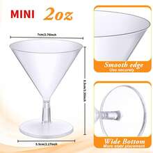 Puredove 80/40pcs 70ml Creative Stemware, (Please Check Size And Capacity Before Purchase) Suitable For Cocktail Glasses, Pudding Cups, Wine Glasses, Mousse Cups, Dessert Cups, Ideal For Weddings, Birthdays, Parties, Anniversaries And Various Social Events - Transparent - View 3