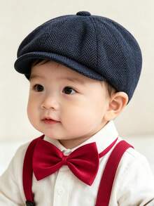 Set Topi Newsboy Vintage dan Dasi Kupu-kupu untuk Balita Laki-laki - Topi + Dasi Kupu-kupu - View 8