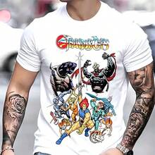Men's T-Shirt With California Gothic Rose Print On The Back - White Short Sleeve, Crew Neck, Casual Summer Shirt With Gothic Lettering And Red Rose Design, Regular Fit For Casual Outfits And Gothic Style - 白色 - 查看 1
