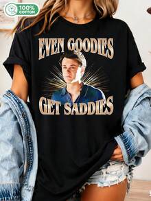 Conrad Fisher Goodies Get Saddies Unisex T-Shirt, Team Conrad Cousins Beach T-Shirt, Summer Romance, TSITP Everyday Wear, Casual T-Shirt - Black - View 1
