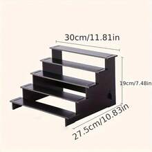 Modern Wooden Step Shelf | Lightweight Multifunctional Storage & Display Rack | Space-Saving Home Essential | Available In Multiple Sizes / Detachable - Multicolor - View 10