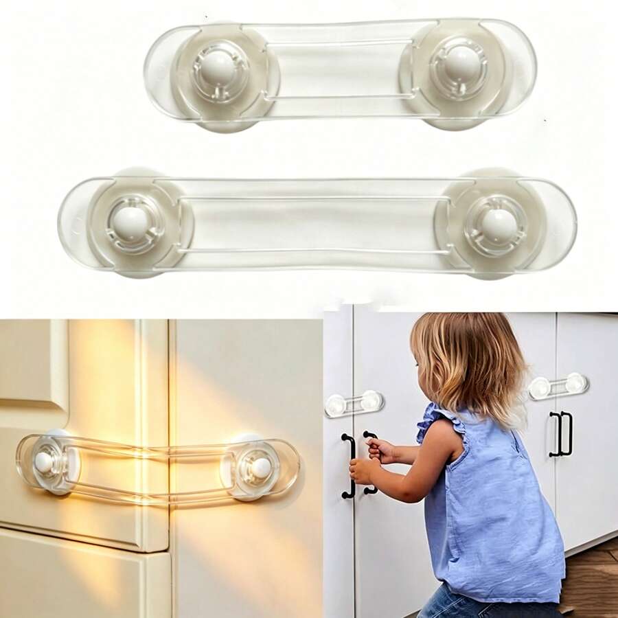 2/4/6/8/10/12pcs Kids Safety Locks - For Cabinet Locks - Soft Bendable Locks Suitable For Cabinets, Drawers, Cupboards, Ovens, Fridges, Wardrobes, Doors And Windows