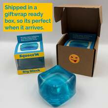 Big Block Squishy Cube, JumboSensory Fidget Toy, 35% Larger ThanStandard, Stress Relief Hand Toys ForAnxiety, Classroom Prizes, ASTMCertified - 藍色 - 查看 2