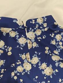 Spring 2026 Maxi Dress, Loose Fit With Floral Print, Elegant And Modern Style - Blue - View 6