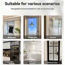 1 Roll Self-Adhesive Window Privacy Film - 9 Mil Thick Modern Design, Static Cling PVC Film, Suitable For Home Office Bedroom Living Room Decor, Easy To Clean Surface - Volume 1 - View 7