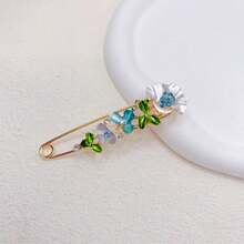 1/2/3件裝 奢華花卉大胸針 高端風格衣飾 鋅合金水鑽胸針 水晶油滴飾品 女士珠寶 送給好友的完美禮物 - 彩色 - 查看 11