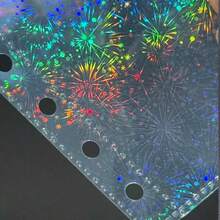 30pcs A7 Laser Holographic Inserts, Heart-Shaped Rainbow Fireworks Glass Shards Pattern, Colorful Transparent Inner Pages IDOLME, PP Material Transparent Inner Pages, Removable Sticker Sheets, 30 Sheets Transparent Replacement Inserts, 3D Embossed Sticker Book, Sticker Album, A7 Laser Holographic Loose-Leaf Photo Album Refills, Suitable For K-Pop Albums, Scrapbooks, Sticker Books, DIY Planners, Savings Binders, Agenda Planners, Notebooks, Back To School Supplies, Holiday Season Stationery - A7 - View 7