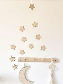 1 Set Moon & Star Wall Stickers, Suitable For Decorating Children's Room, Bedroom Scenes. Ideal For Nursery Decor, Cozy Room Styling, And Baby Shower Parties. - Multicolor - View 8