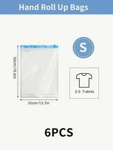 Travel Compression Bags, Roll-Up Space Saving Luggage Bags, Essential For Cruise Clothing - Clear - View 27