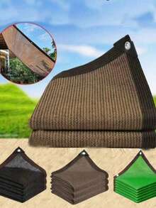 1-Pack Outdoor Sunshade Mesh Curtain, Sunshade Net With Eyelets, Premium Sunshade Fabric Fence - Tear-Resistant, Easy To Install For Balconies, Patios, And Swimming Pools - Provides Excellent Sun Protection, Shade, And Privacy, With Hemmed Edges And Eyelets, Sturdy Sunshade Mesh Curtain For Heat Insulation And Humidity Reduction In Patios - Multicolor - View 1