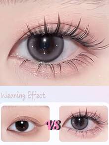 60pcs Glue-Free Cat Fairy C-Curl Lash Clusters, 10-12mm Length, Natural Glossy Finish, Suitable For Beginners, Including Individual Lashes And Cluster Lashes, Soft And Natural, Versatile Adhesive Lashes, Cute Cartoon Style - CC - View 3