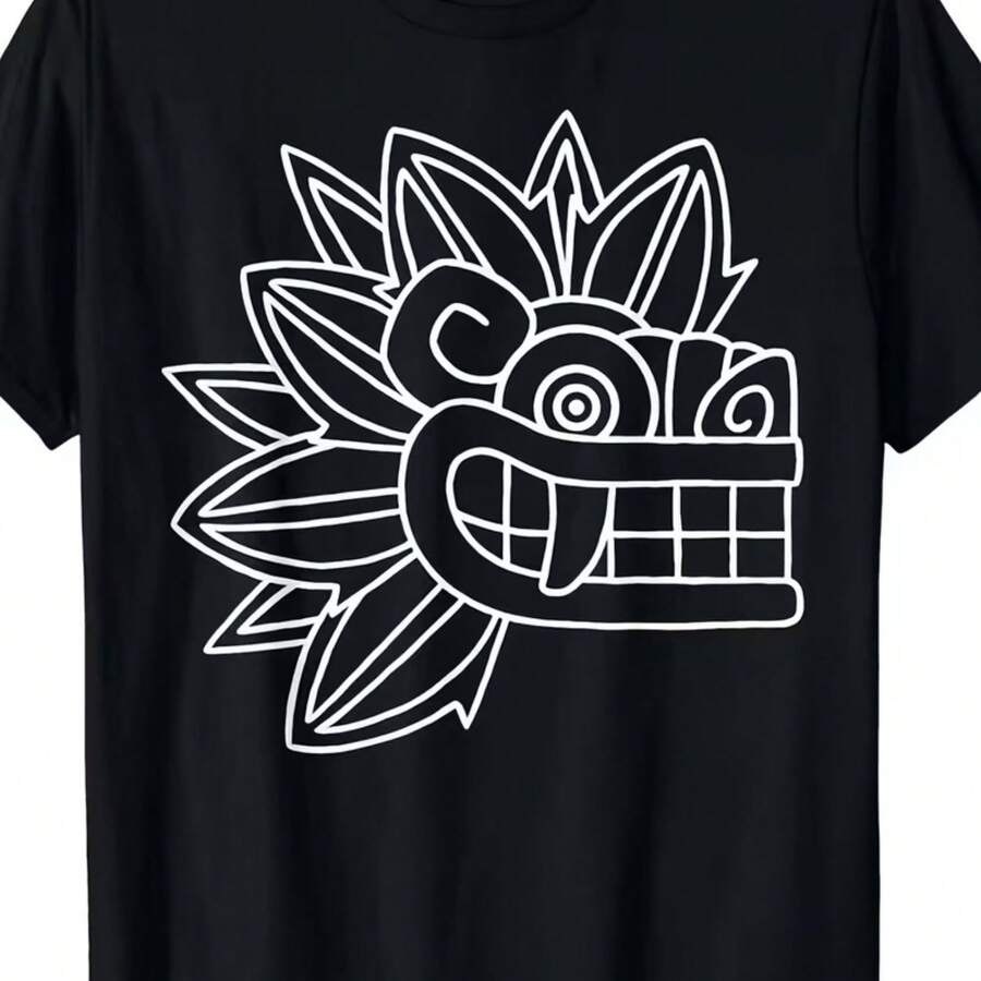 Printed T-Shirt For Men And Women - Black - View 1