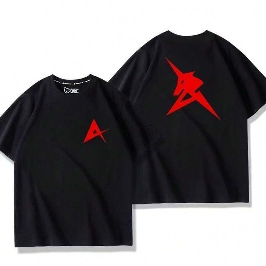 Camiseta de manga corta de Mobile Suit, estilo Gundam Amuro Sea Cow, ropa de anime para hombres y mujeres, tops de verano. - Negro - Ver 1