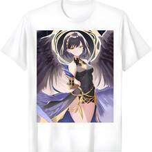 Anime Girl Tarot Angel Waifu Estética Kawaii Otaku Camiseta - Blanco - Ver 1