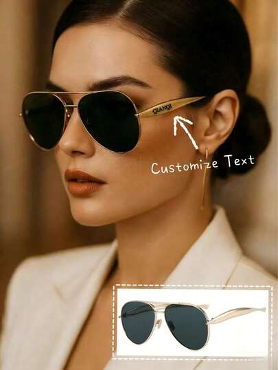 Kính thời trang thiết kế riêng cho nữ, được thiết kế bởi các nhà thiết kế châu Âu và Mỹ, gọng kính tùy chỉnh với chữ hoặc tên, kính tròn trang trí kiểu retro, phù hợp cho lái xe, đi biển, du lịch, khu nghỉ dưỡng ven biển, các hoạt động ngoài trời và làm quà tặng ngày lễ cho phái nữ.