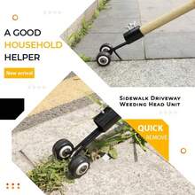 1pc Black Outdoor Puller With Adjustable Roller, Suitable For Garden, Vegetable Patch And Multiple Terrains, No Bending Required - Straight Hook Style - View 5
