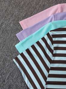 Unity 4 piezas Camiseta de cuello redondo sólida - Multicolor 7 - Ver 4