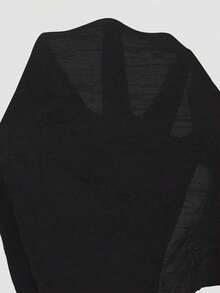 Swim Vcay Set cover up unicolor con botón delantero - Negro - Ver 6