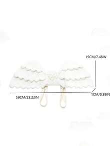 Niche Design Indie Style Slouchy Angel Cat Plush Cute Wings Backpack, Suitable For Commuting, Outing, Daily Shopping - White - View 5