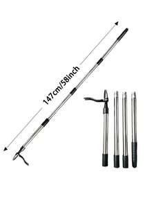 1pc 4-Prong Long Handle Weeding - Stainless Steel, Ergonomic Handle For Easy Weeding Without Bending, Gardening Removal Tool | Ergonomic Handle Design | Sturdy Construction, Puller - Single Head - View 4