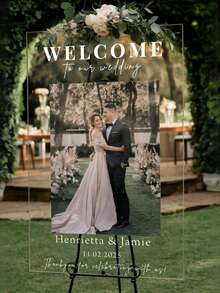 Acrylic Wedding Welcome Sign, Wedding Rehearsal Sign, Modern Wedding Sign, Acrylic Welcome Sign, Wedding Photo Sign, Welcome To Our Wedding - Multicolor - View 3