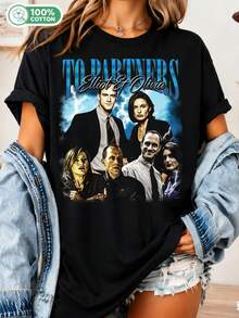 Vintage T-Shirt To Partners - Unisex Retro-Style T-Shirt, 90s-Inspired Design, Gift For Fans. - Black - View 1