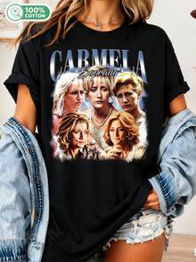 Carmela Soprano T-Shirt – Vintage Graphic Tee, Clothing For Fans Of The Mafia TV Series (1) - Black - View 1