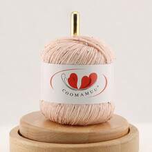 50g/PC 2mm Sequin & Bead Cotton Yarn DIY Knitted Decoration Rope Hand Crochet Knitting Embroidery Thread - A - View 19