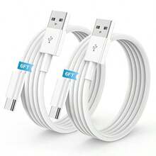 2条装 3.3英尺/6.6英尺 USB A 转 USB C 数据线，兼容苹果 17/16/15/Pro/Pro Max/Plus Type-C 充电线，适用于 iPad Pro 12.9/11、iPad Air 第五代/第四代，支持 CarPlay 充电，兼容安卓系统 - 彩色 - 查看 12
