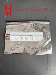 60 piezas de bolsas de almacenamiento de alimentos reutilizables de aluminio antibacteriano, bolsas congeladoras con cierre hermético, aptas para microondas, adecuadas para la conservación y organización de alimentos - Ver 10
