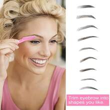 Mikinona 30pcs Portable Eyebrow Trimmer Makeup Tools, Stainless Steel Lightweight Non-Slip Handle, Travel Size - Pink - View 2