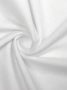 Camiseta de Manga Corta Holgada para Mujer, Estilosa y Atractiva - Blanco - Ver 3