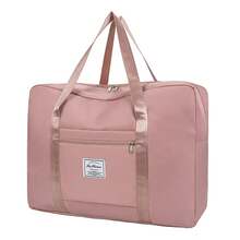 Large Capacity Foldable Travel Bag For Men And Women, Waterproof Handbag, Lightweight Storage Bag, Shoulder Bag For Gym And Yoga, Multipurpose Storage Bag, Portable For Business And Leisure Travel. - 酒紅色 - 查看 12