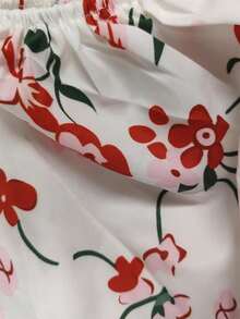 Vestido largo primavera 2026, estampado con espalda descubierta, abertura y lazos ajustables - Rosa - Ver 4